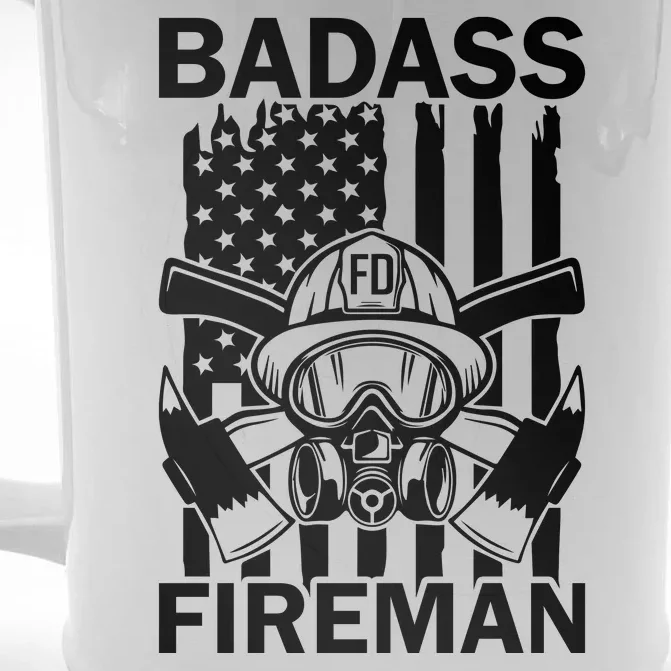 Badass Fireman Front & Back Beer Stein