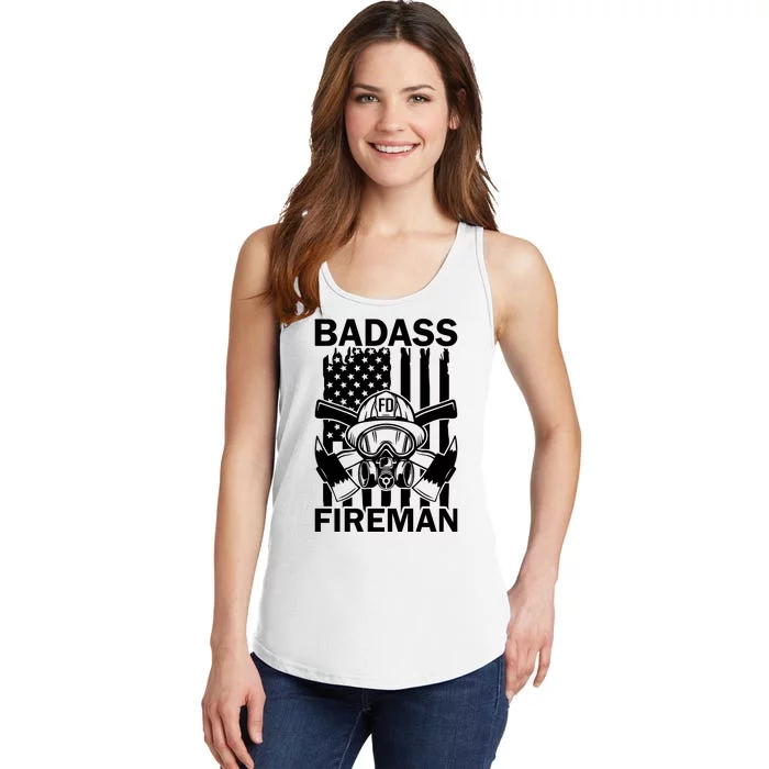 Badass Fireman Ladies Essential Tank