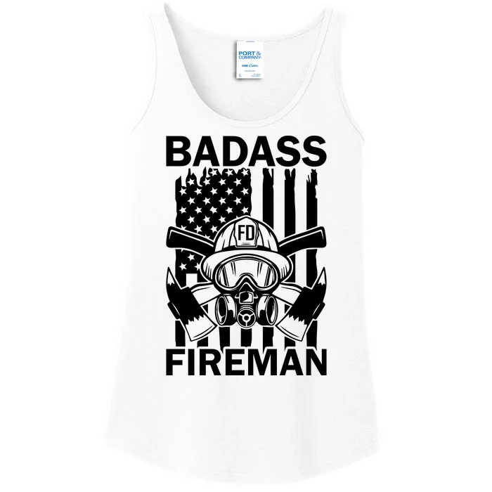 Badass Fireman Ladies Essential Tank