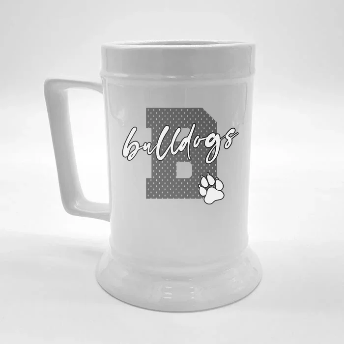 Bulldog Football Baseball Basketball Soccer Bulldogs Front & Back Beer Stein