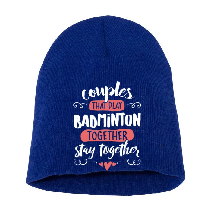 Badminton For Badminton Lovers! Gift Short Acrylic Beanie