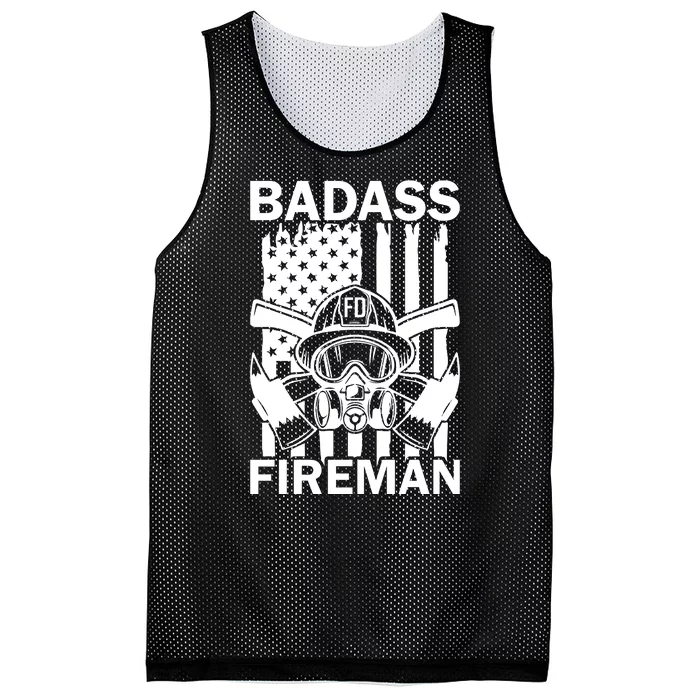 Badass Fireman Mesh Reversible Basketball Jersey Tank