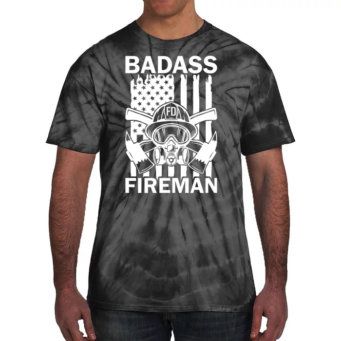 Badass Fireman Tie-Dye T-Shirt