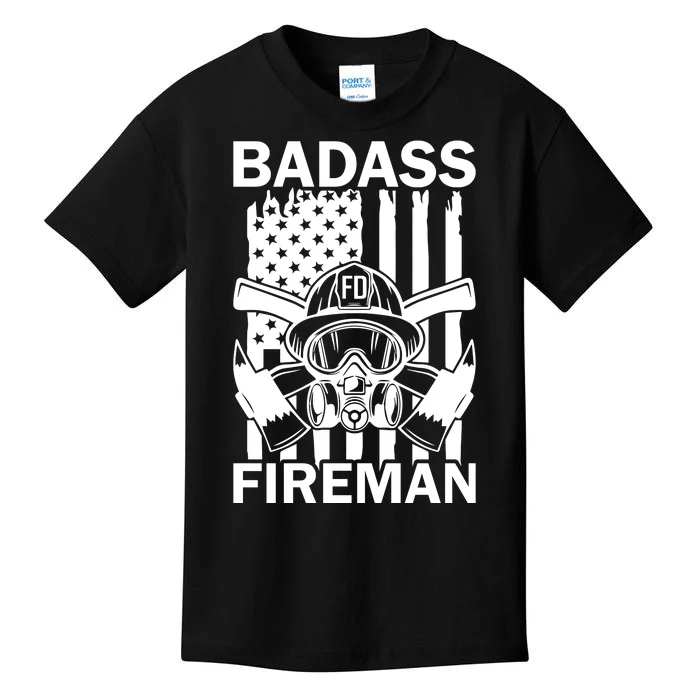 Badass Fireman Kids T-Shirt