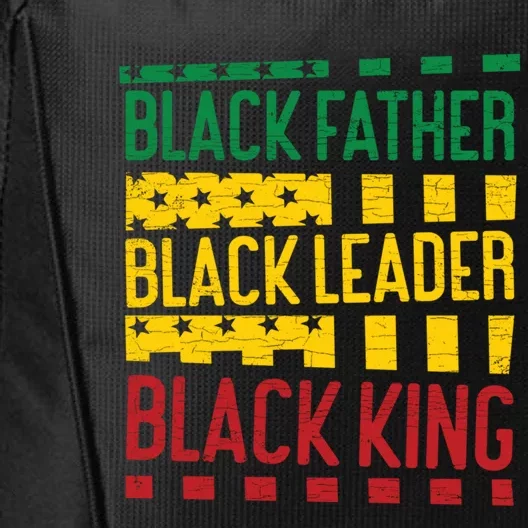 Black Father Black Leader Black King Dad Cute Gift City Backpack