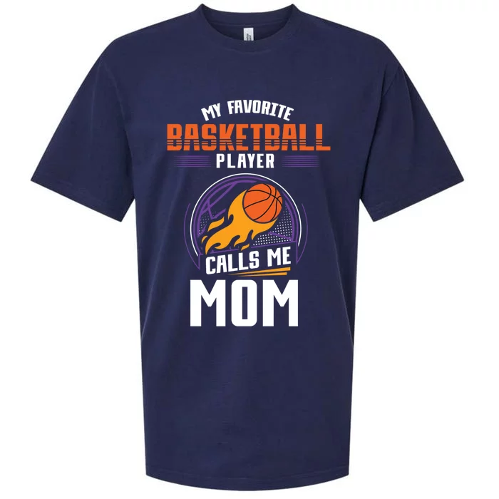 Basketball Fan Basketball Player Mom Mothers Day Basketball Cool Gift Sueded Cloud Jersey T-Shirt