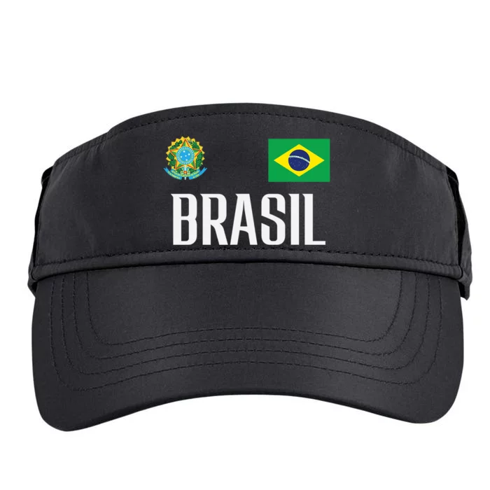 Brasil Flag Brazil Football Soccer Fan Adult Drive Performance Visor