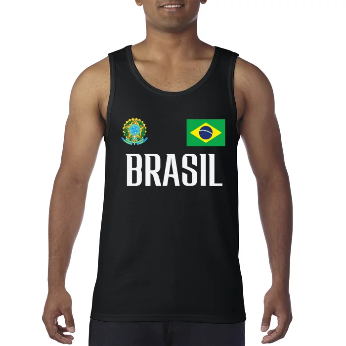 Brasil Flag Brazil Football Soccer Fan Tank Top