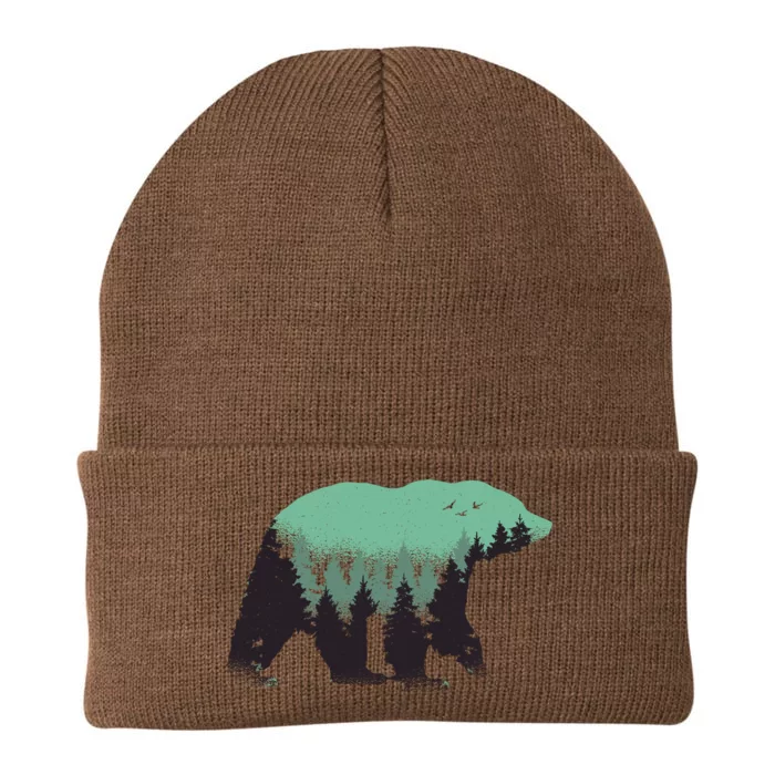 Bear Forest Knit Cap Winter Beanie