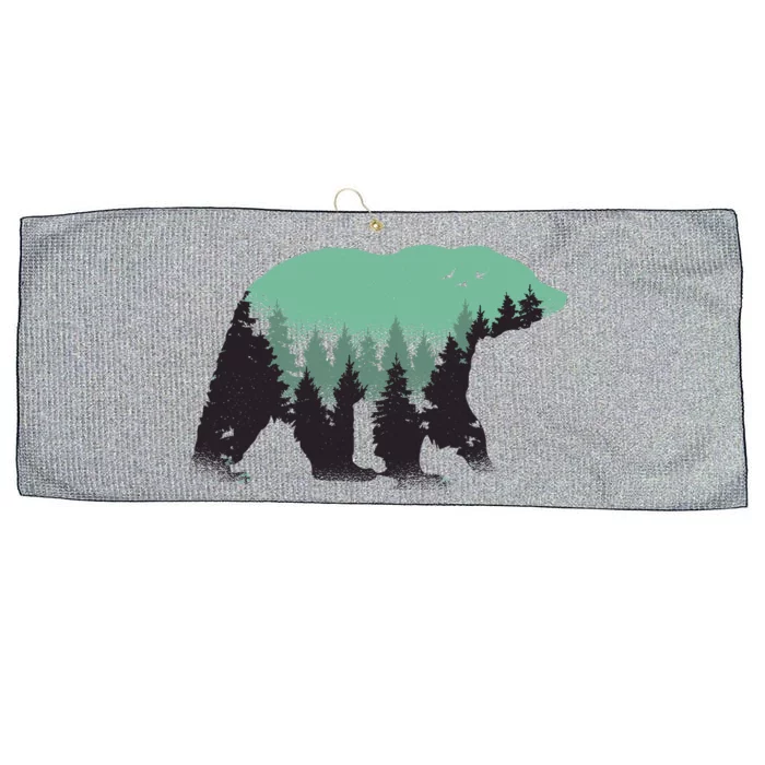 Bear Forest Large Microfiber Waffle Golf Towel