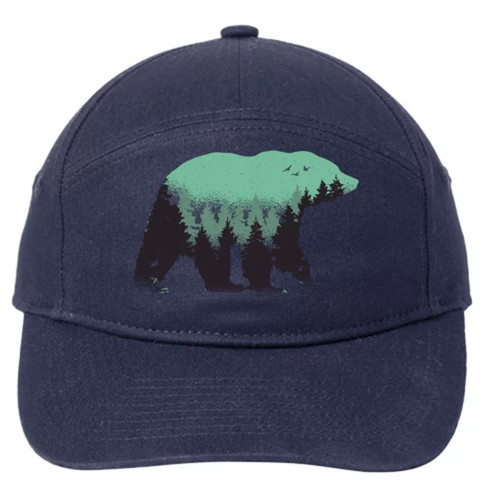 Bear Forest 7-Panel Snapback Hat