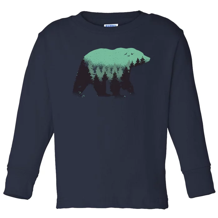 Bear Forest Toddler Long Sleeve Shirt