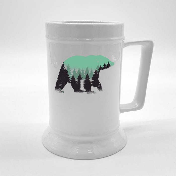 Bear Forest Front & Back Beer Stein