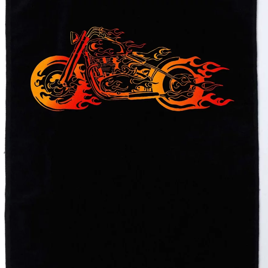 Bruning Fire Bobber Motorcycle Chopper Biker Motorbike Platinum Collection Golf Towel