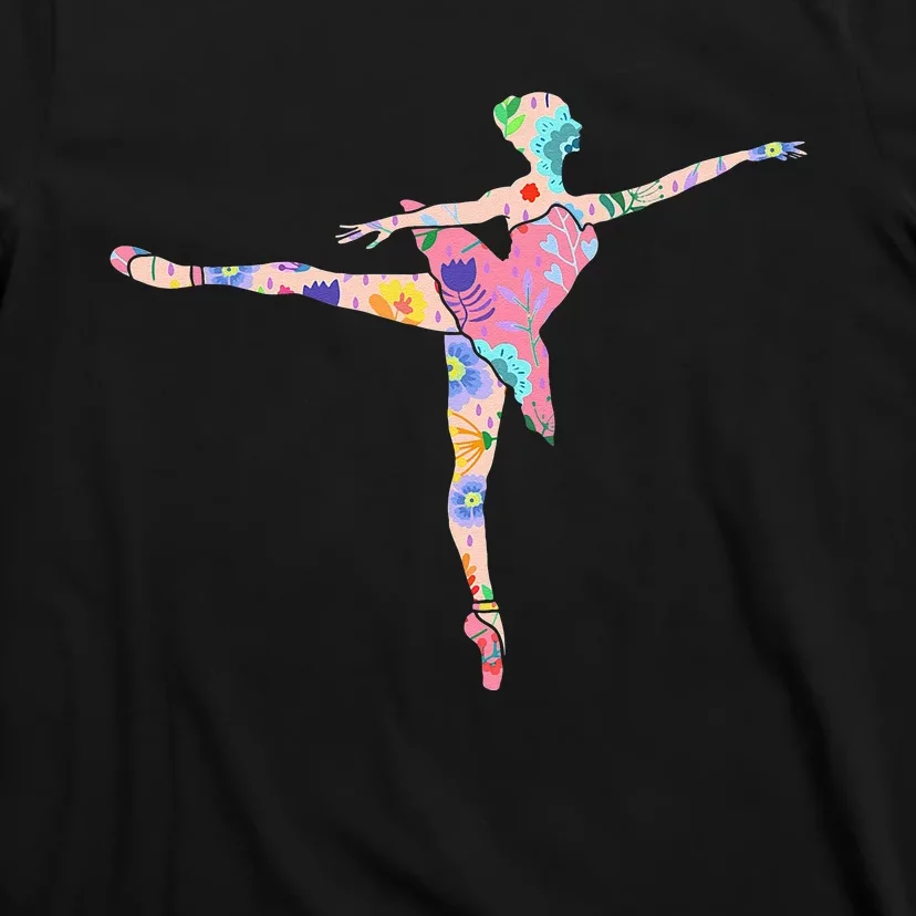 Ballerina Flower Ballet Dancer Danseur Danseuse T-Shirt