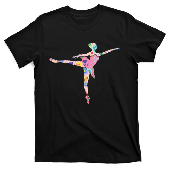 Ballerina Flower Ballet Dancer Danseur Danseuse T-Shirt