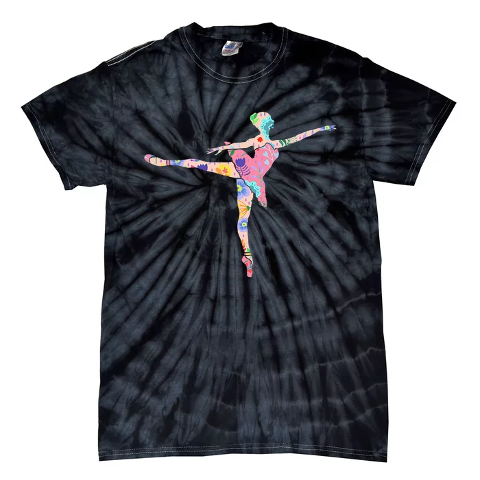 Ballerina Flower Ballet Dancer Danseur Danseuse Tie-Dye T-Shirt