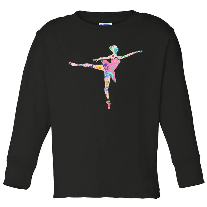 Ballerina Flower Ballet Dancer Danseur Danseuse Toddler Long Sleeve Shirt