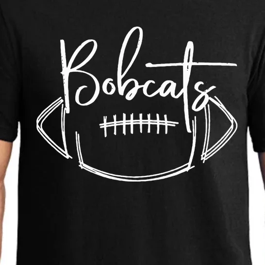 Bobcats Football Bobcat Pride School Spirit Sports Football Pajama Set