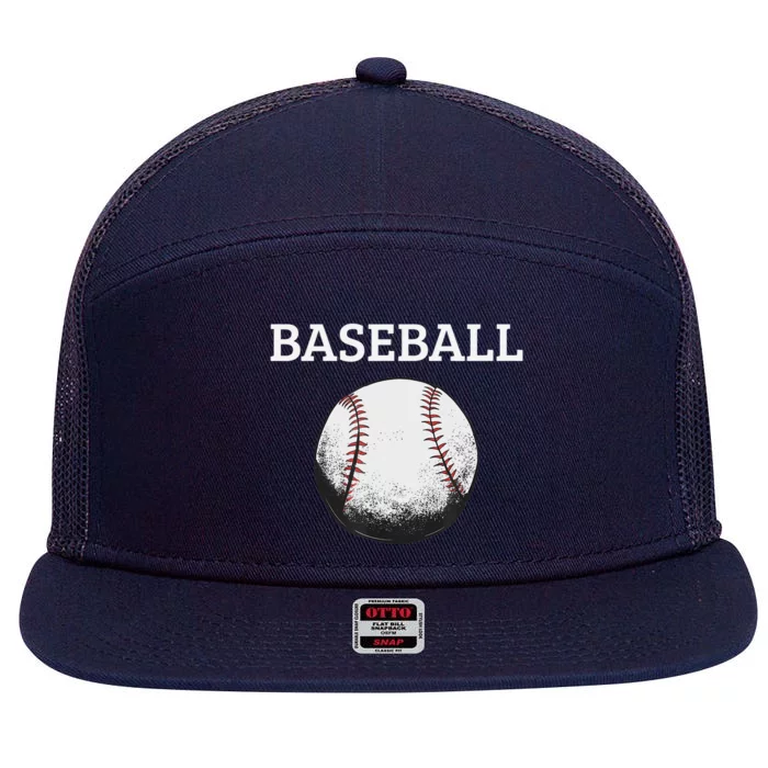 BASEBALL FAN 7 Panel Mesh Trucker Snapback Hat