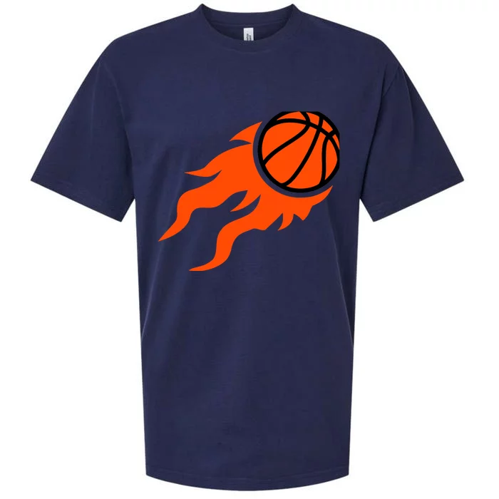 Basketball flames Sueded Cloud Jersey T-Shirt