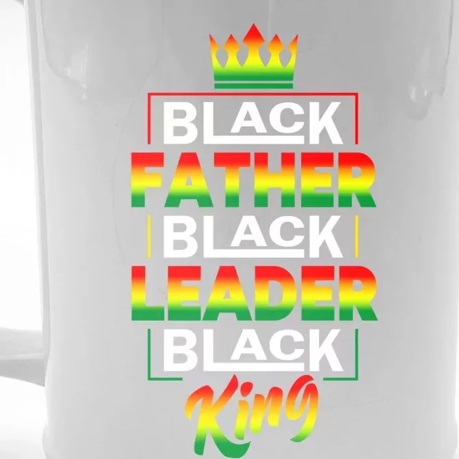 Black Father Black King African American Dad Juneteenth Funny Gift Front & Back Beer Stein