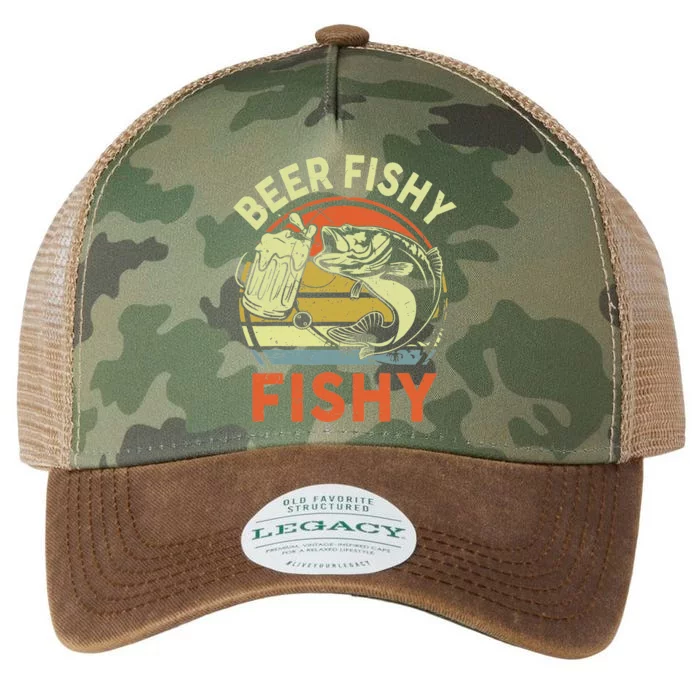 Bass Fishing Beer Fishy Reel Cool Dad Gift Funny Papa Legacy Tie Dye Trucker Hat