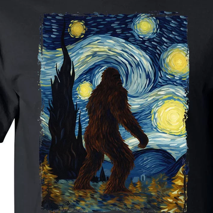 Bigfoot For  Bigfoot Starry Night Van Gogh Tall T-Shirt