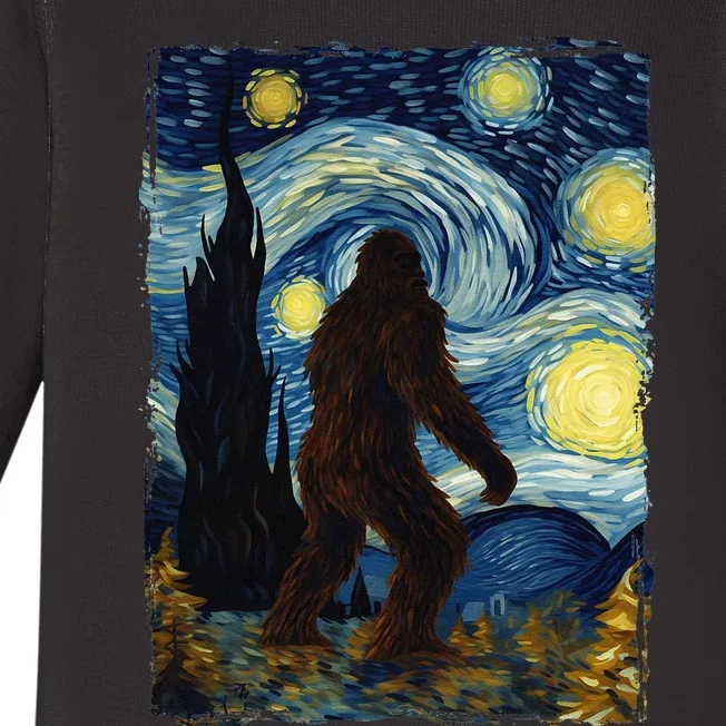 Bigfoot For  Bigfoot Starry Night Van Gogh Baby Long Sleeve Bodysuit