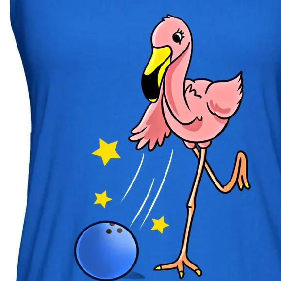 Bowling Flamingo Bowling Lover Gift Funny Gift Ladies Essential Flowy Tank