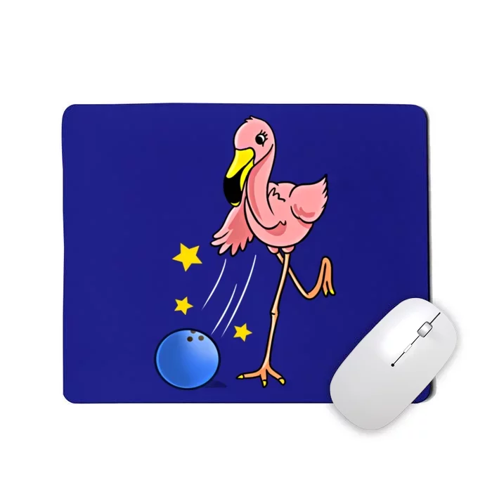 Bowling Flamingo Bowling Lover Gift Funny Gift Mousepad