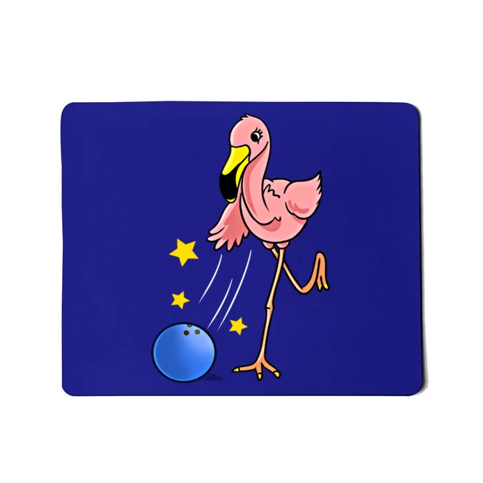 Bowling Flamingo Bowling Lover Gift Funny Gift Mousepad