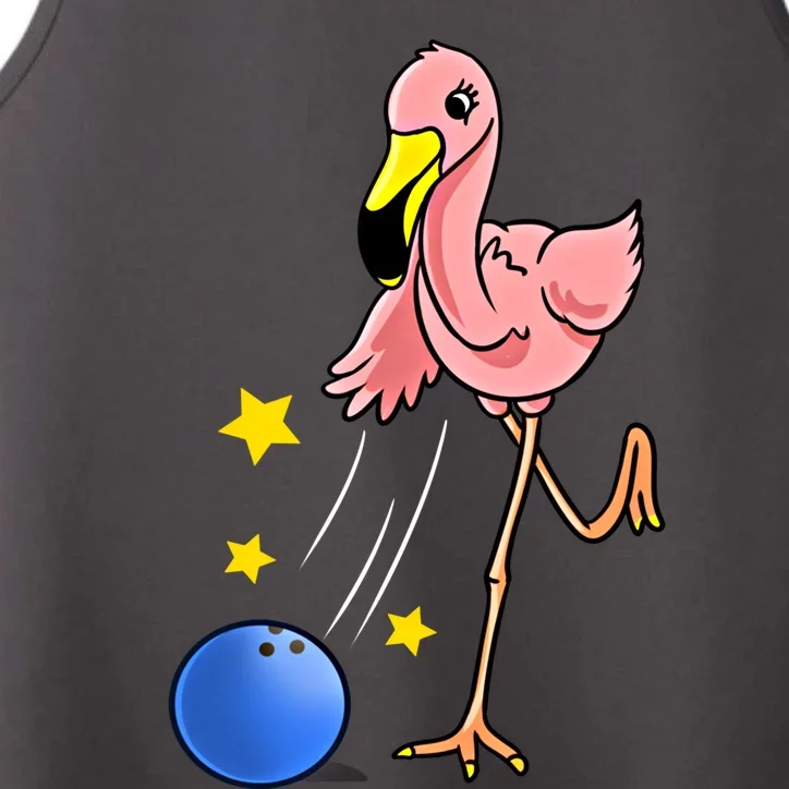 Bowling Flamingo Bowling Lover Gift Funny Gift Performance Tank