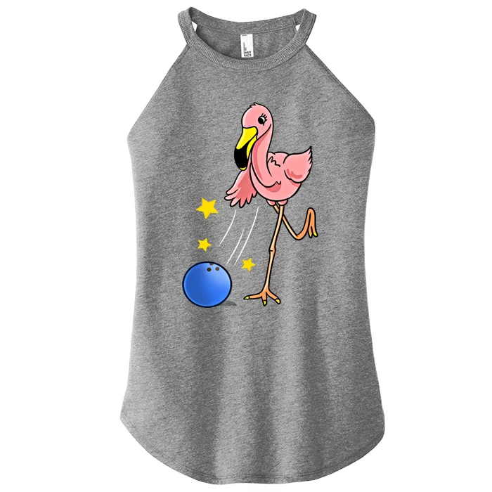 Bowling Flamingo Bowling Lover Gift Funny Gift Women’s Perfect Tri Rocker Tank