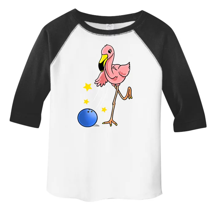 Bowling Flamingo Bowling Lover Gift Funny Gift Toddler Fine Jersey T-Shirt