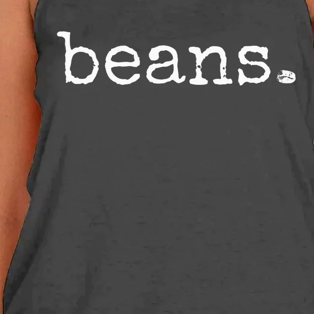 Beans Funny Barista Coffee Bean Espresso Bean Bean Lover Women's Knotted Racerback Tank