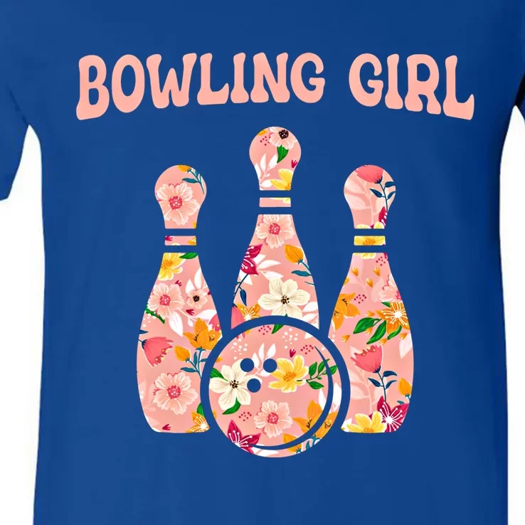 Bowling Funny Bowling Team Bowler Bowling Gift V-Neck T-Shirt