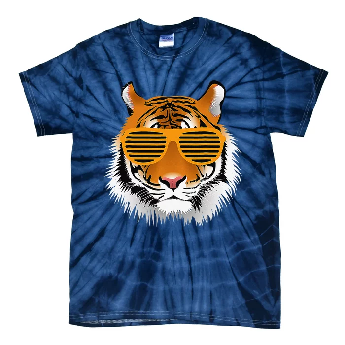 Birthday For Boy Cool Tiger Striped Animal Theme Party Tie-Dye T-Shirt