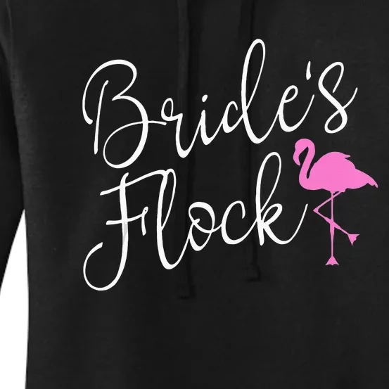 Brides Flock Bridal Party Flamingo Theme Bachelorette Party Women's Pullover Hoodie