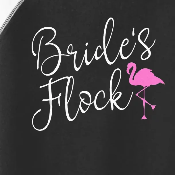 Brides Flock Bridal Party Flamingo Theme Bachelorette Party Toddler Fine Jersey T-Shirt