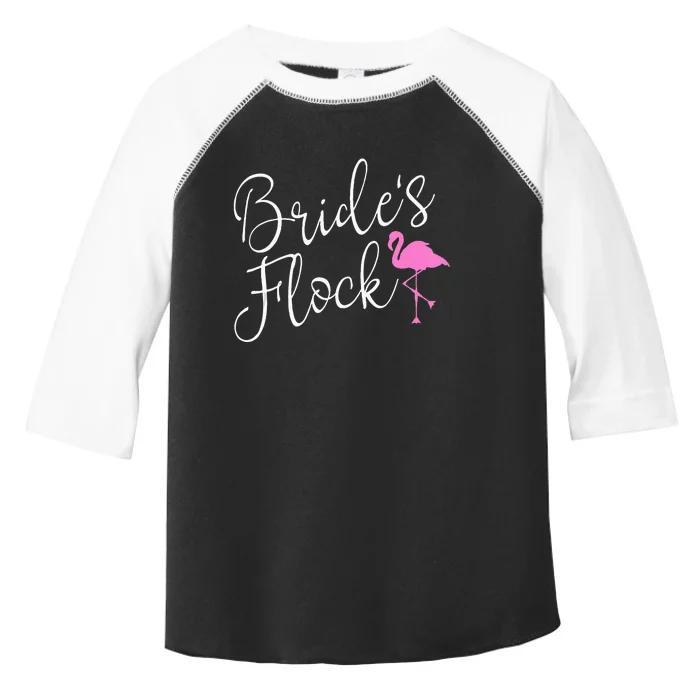 Brides Flock Bridal Party Flamingo Theme Bachelorette Party Toddler Fine Jersey T-Shirt