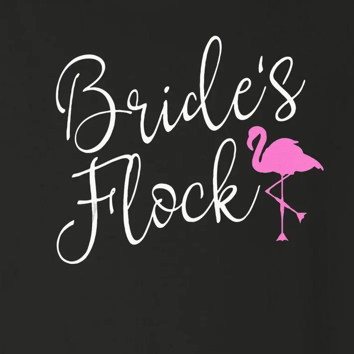 Brides Flock Bridal Party Flamingo Theme Bachelorette Party Toddler Long Sleeve Shirt