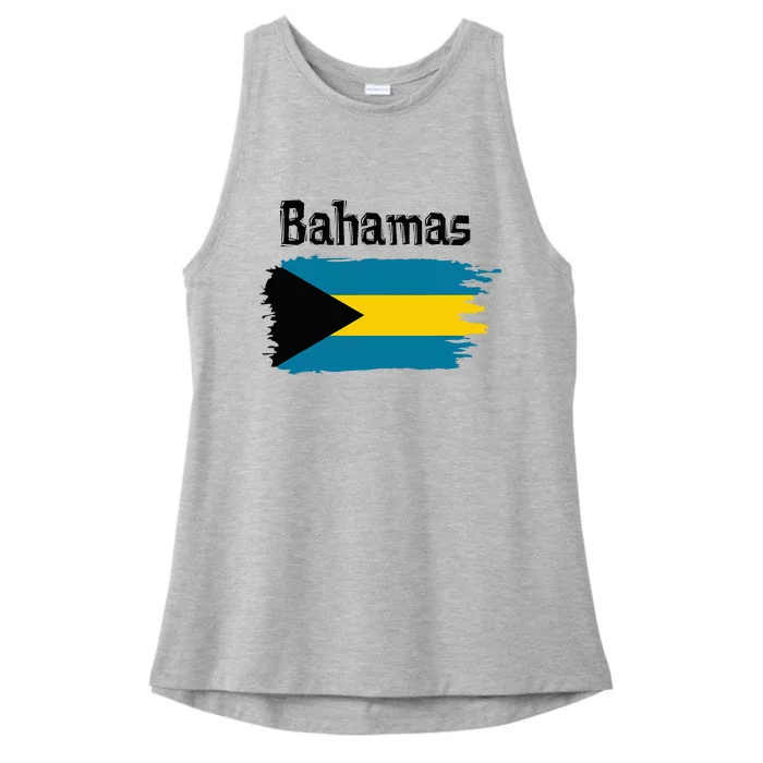 Bahamas Flag Ladies Tri-Blend Wicking Tank