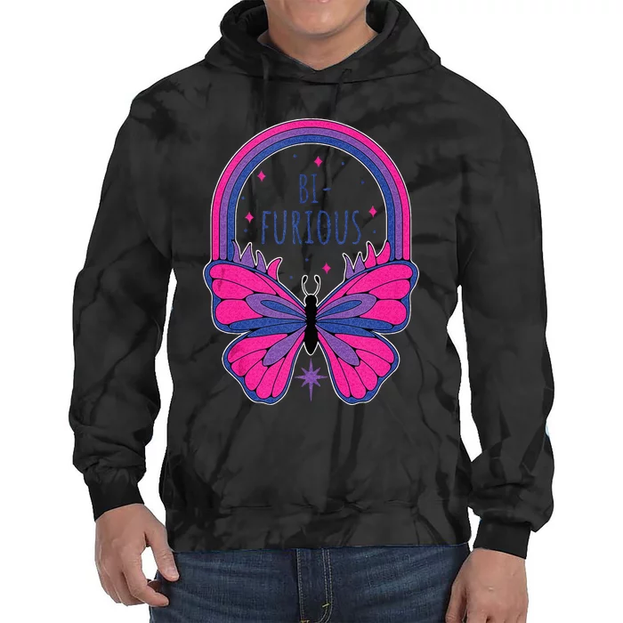 Bi Furious Bi Bisexual Pride Tie Dye Hoodie