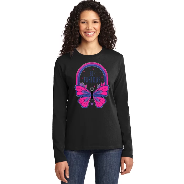 Bi Furious Bi Bisexual Pride Ladies Long Sleeve Shirt