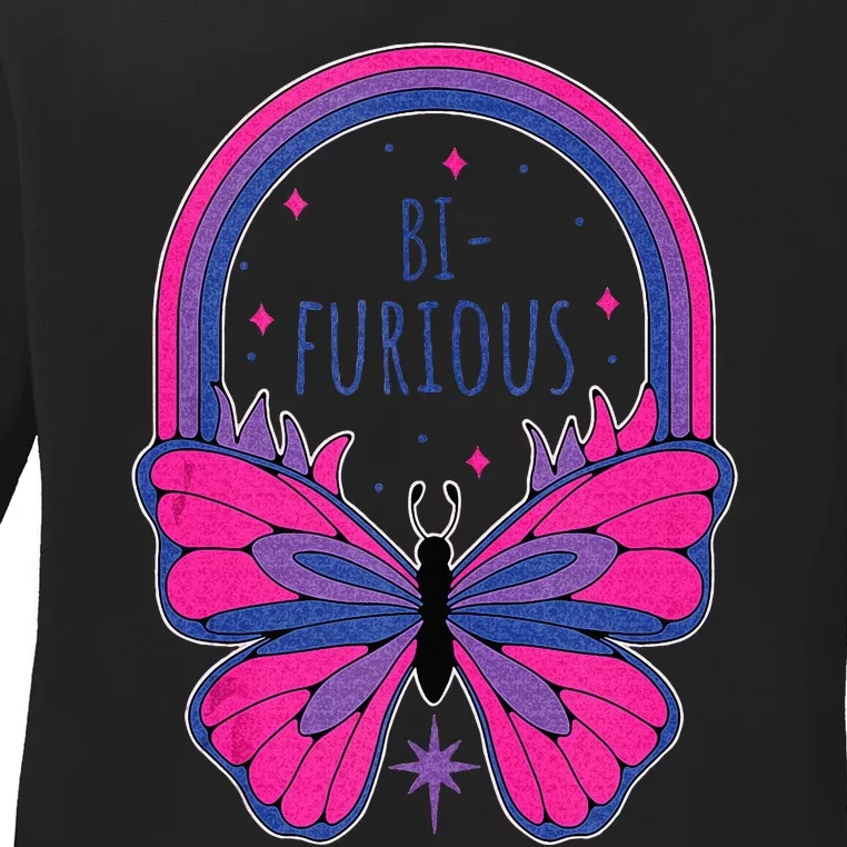 Bi Furious Bi Bisexual Pride Ladies Long Sleeve Shirt