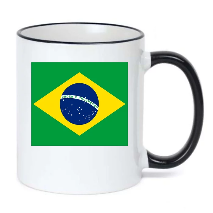 Brazilian Flag Brazil Country Black Color Changing Mug