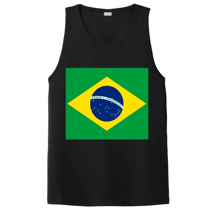 Brazilian Flag Brazil Country Performance Tank