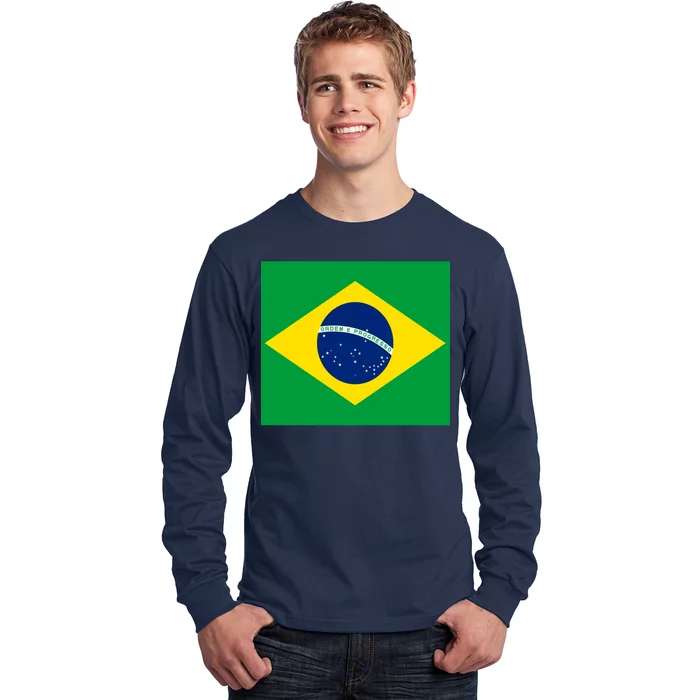 Brazilian Flag Brazil Country Long Sleeve Shirt