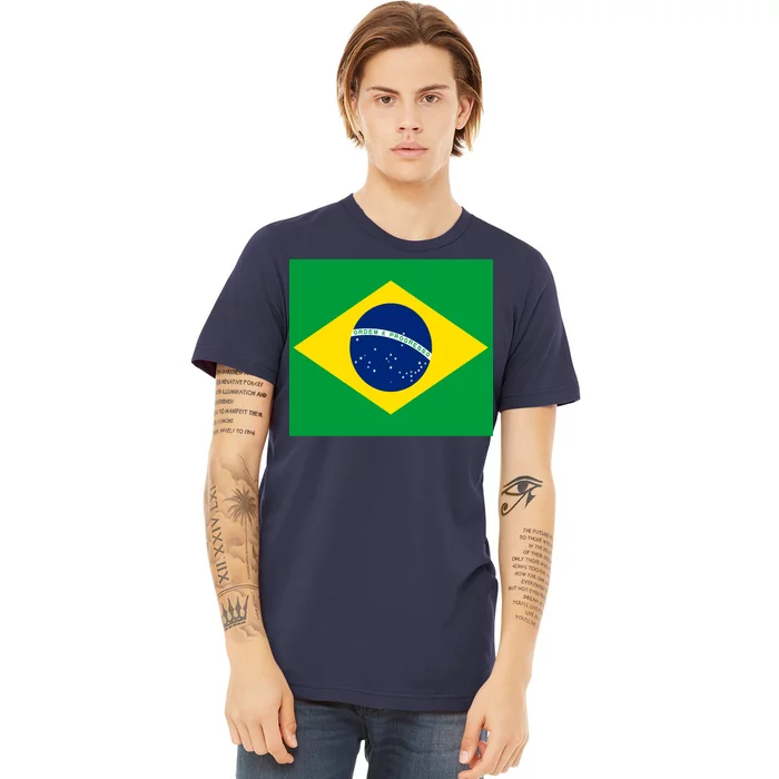 Brazilian Flag Brazil Country Premium T-Shirt